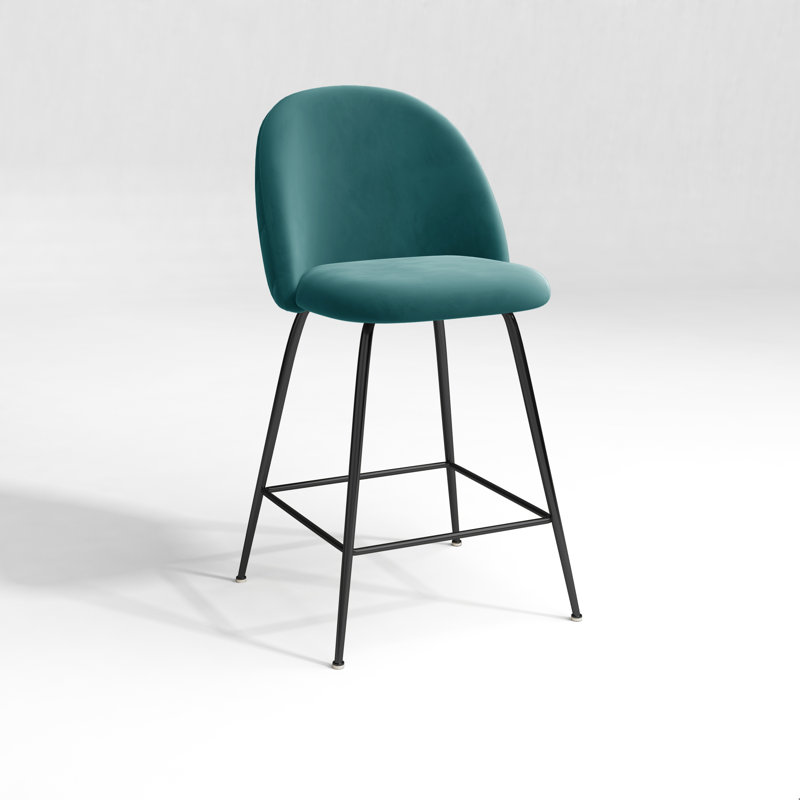 Ella Upholstered Counter Stool with Metal Frame