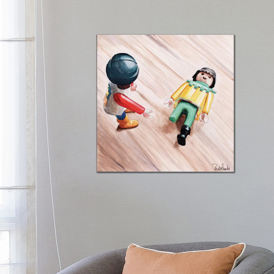 Where's Your Leg von Jennifer Redstreake - No Frame Gallery-Wrapped Canvas Giclée on Canvas