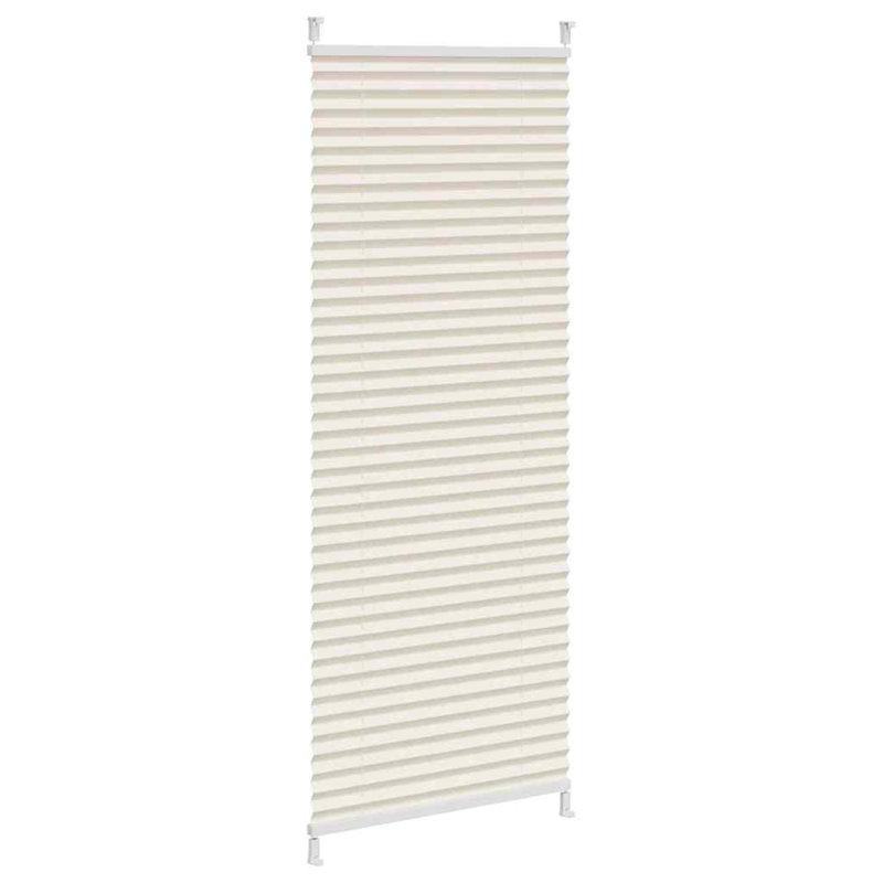 Room Darkening Pleated Blind, Cream, 40cm W x 100cm L