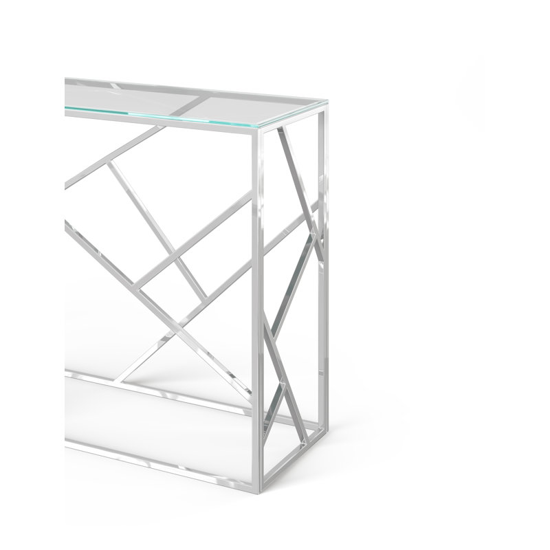 Aydric 120cm Glass Top Console Table