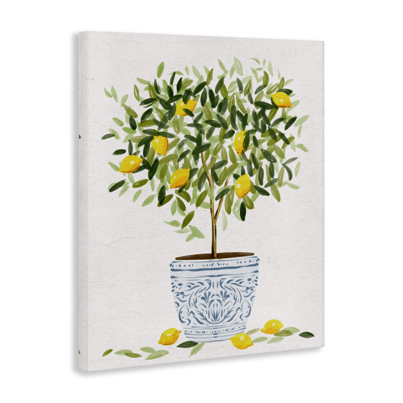 «Lemon Tree», art mural sur toile par Ziwei Li, H 48 po x l 36 po x P 1,5 po