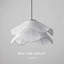 Luminaire suspendu d'intérieur Flower avec abat-jour en tissu blanc
