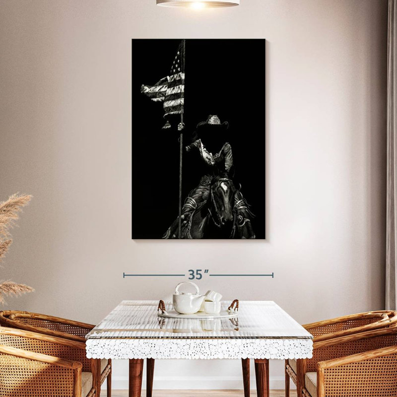 Lelar Scratchboard Rodeo VI, 48" H x 32" W