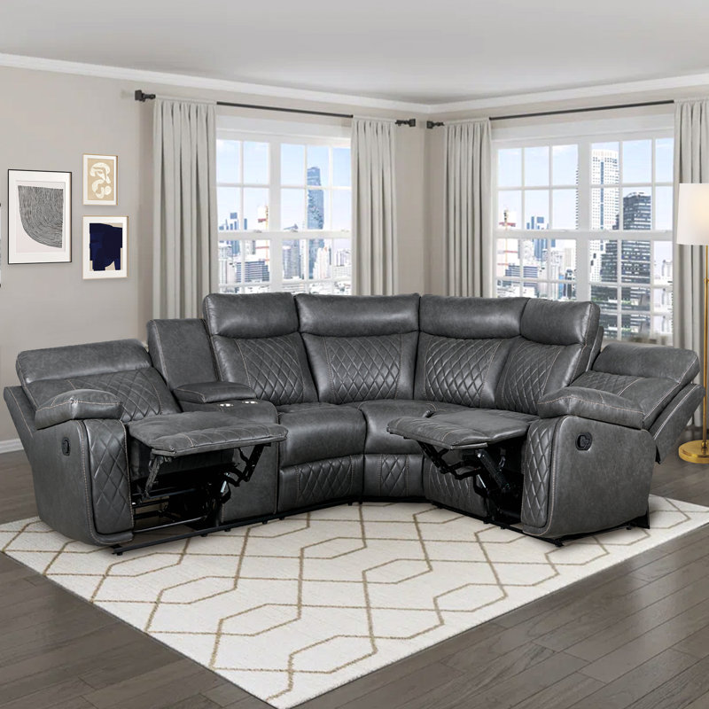 Fauteuil inclinable Lunafreya, Similicuir gris