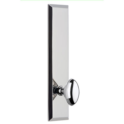 Grandeur Fifth Avenue Tall Plate Privacy with Eden Prairie Door Knob