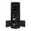 Armoire de bar d'angle, support en verre, armoire à double porte, huit supports à vin intégrés-1222554758