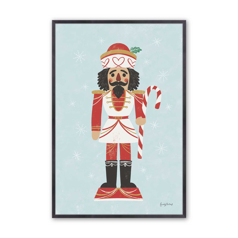 «Holiday Nutcracker III», impression roulée, Cadre en zinc patiné, H 15,25 po x l 12,25 po x P 1,25 po