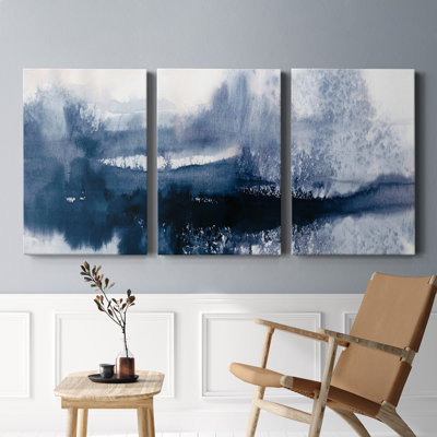 Indigo Tides - Ensemble de 3 reproductions de cadres photo