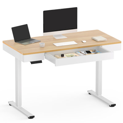 47” X 24” Inch Adjustable Height Standing Desk with Drawers, for Home and Office