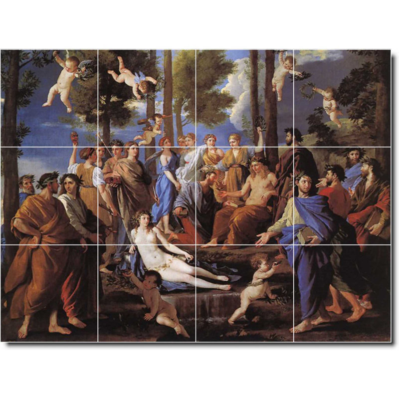 Carreau de peinture murale 24 po x 18 po 6 po x 6 po, Mythologie - 06775