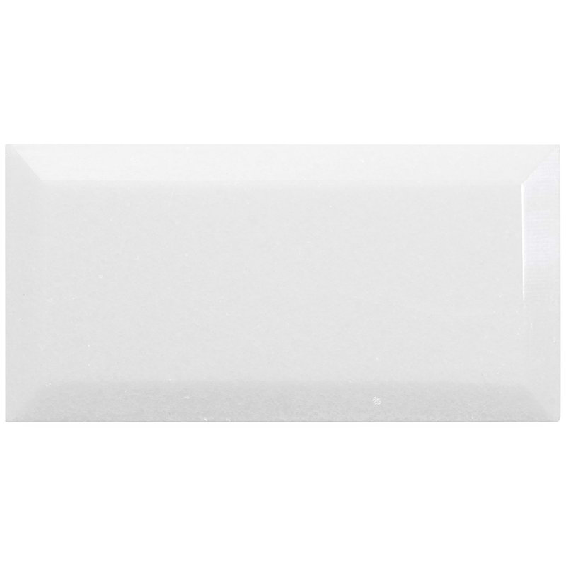 Thassos 3x6 Beveled Polished Marble Subway Tile