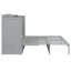 Grand lit escamotable avec grands tiroirs et chargement USB - Lit escamotable mural, gris brossé-837387044