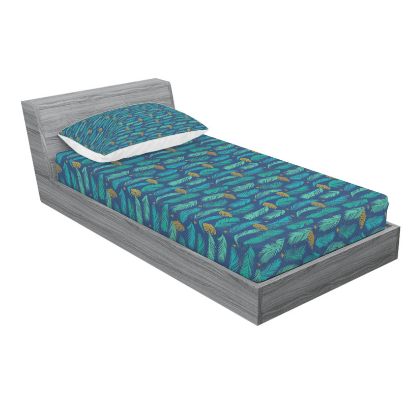 Microfiber Floral Sheet Set, Twin Sheet Set with Fitted Sheet
