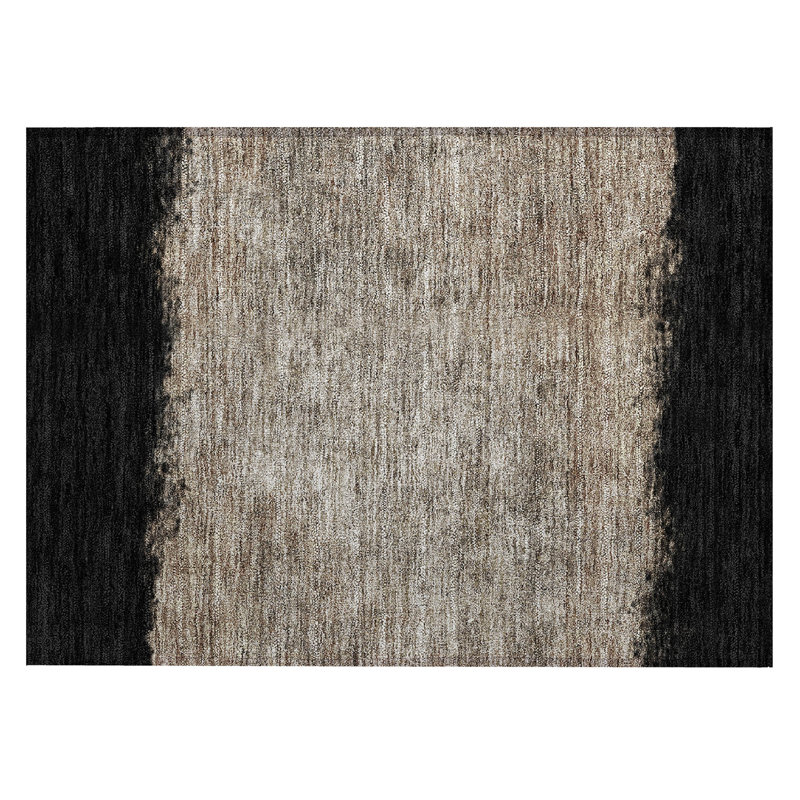 Machine Washable Indoor/Outdoor Husby ACN2214 Striped Rug, Rectangle 1'8" x 2'6"