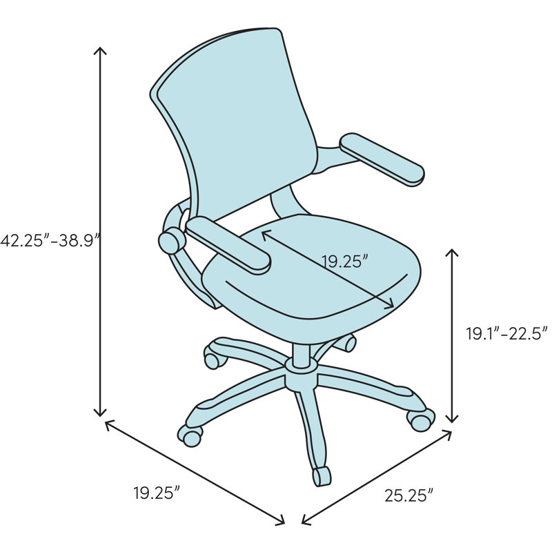 Black Mesh Ergonomic Executive Swivel Chair with Adjustable Arms