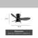 Sirius Indoor Black Flush Mount Ceiling Fan With LED Light Bulbs With Remote Control