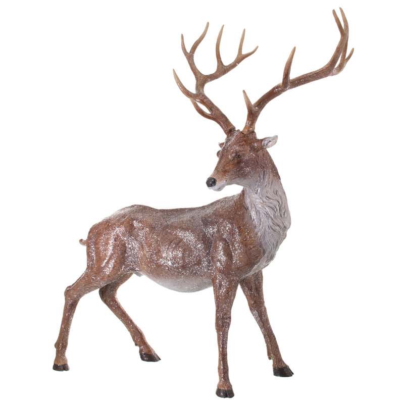 Cerf debout givré