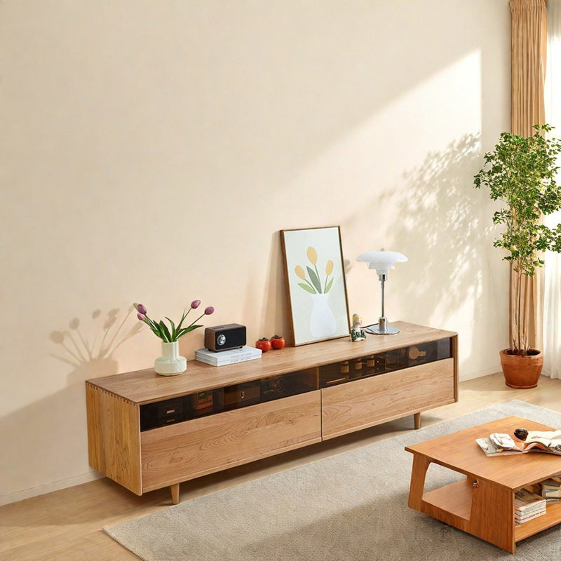 Meuble télé minimaliste de style italien, 86.61"