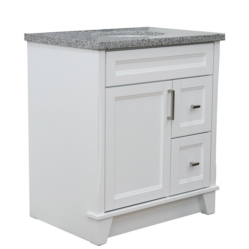 Ensemble de meuble-lavabo simple 31 po Brees, Gris, Blanc