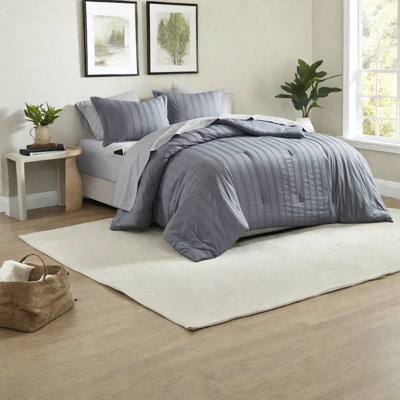 De literie pour très grand lit, polyester doux, style moderne rayé pour la maison