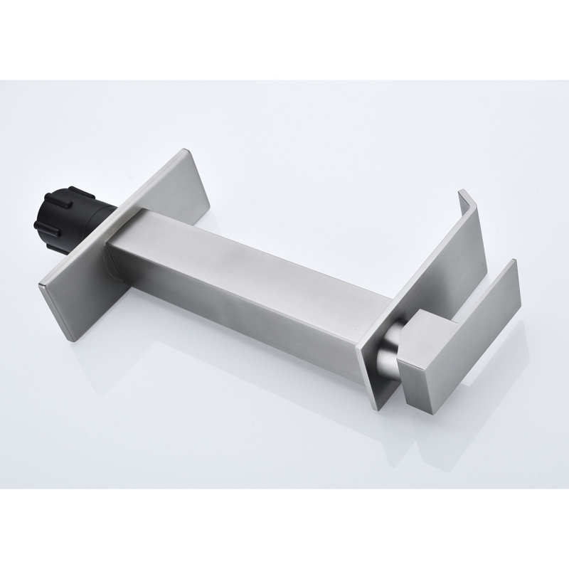 Robinet pour salle de bain à poignée simple en nickel brossé, avec débit de 1,2 gallon par minute, bonde escamotable, pour une longue durée de vie