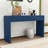 Rustic Minimalist Wooden Console Table with Storage Drawers, Adjustable Feet and Curved Edge Design-1260184988