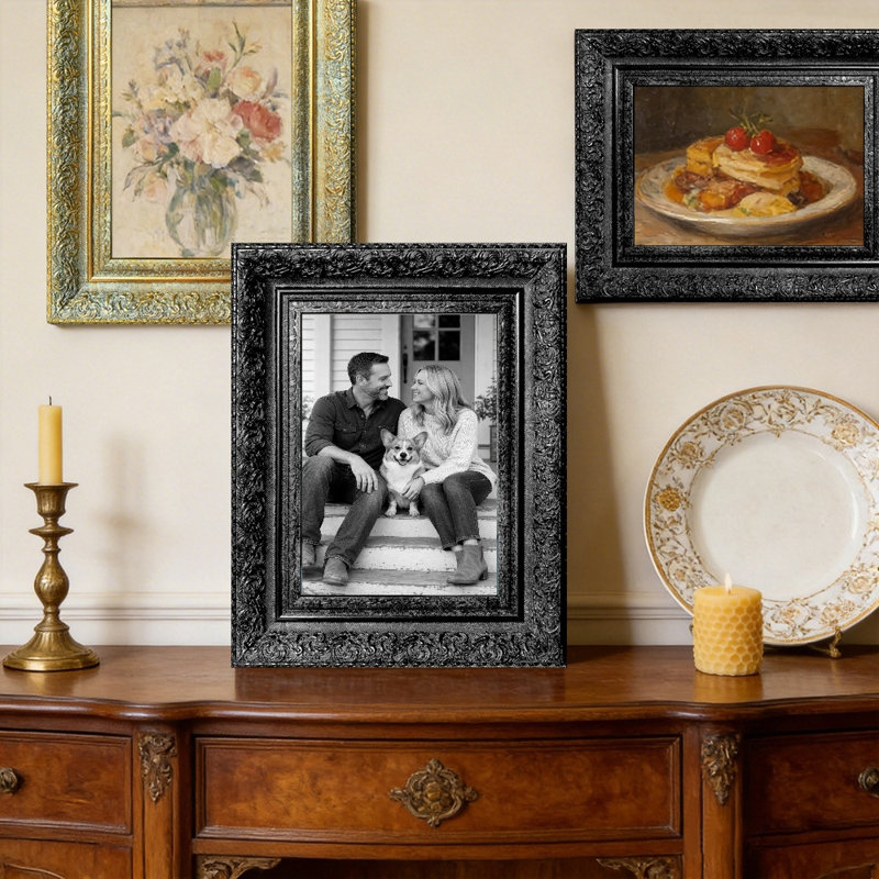 Cadre photo noir classique 3 pièces pour affichage de photos 11 po x 14 po, Noir, 3, L 11 po x H 14 po