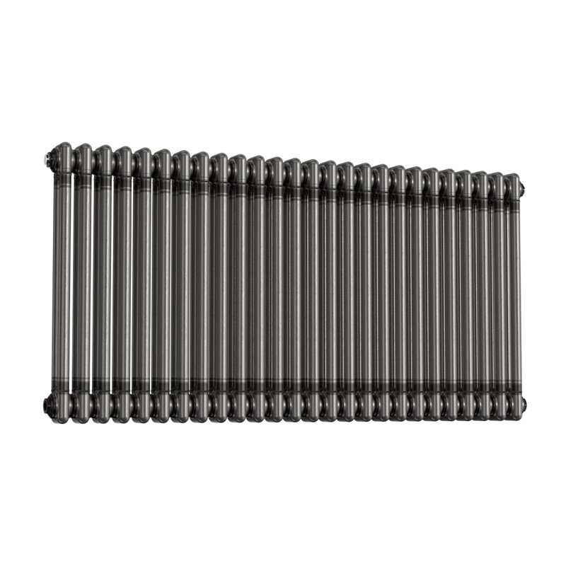 iBathUK Helena MKII Raw Metal 2 column radiator-Raw Metal, 600cm H x 1190cm W x 70cm D