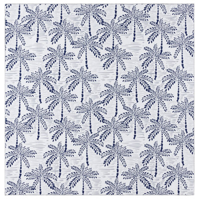 Tapis ivoire / bleu marine Malibu828