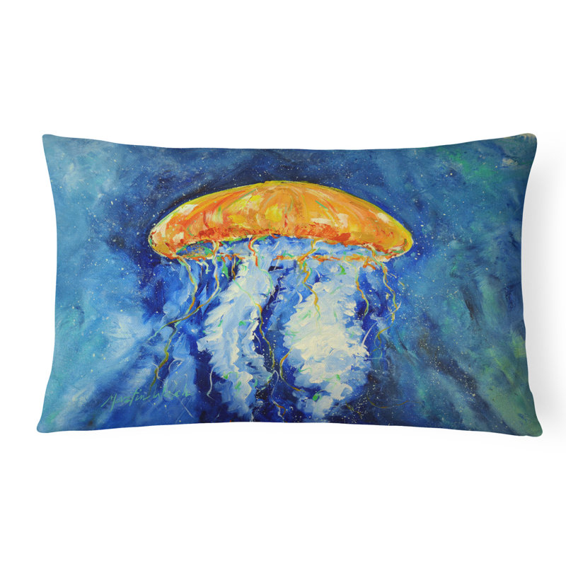  Coussin intérieur / extérieur en tissu Calm Water Jellyfish