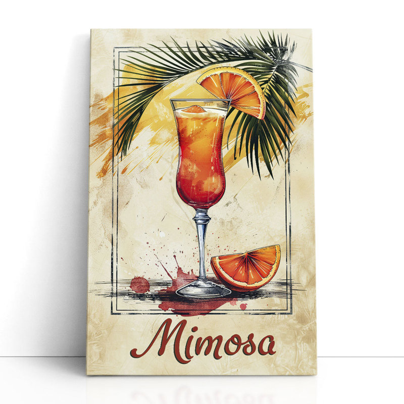 «Mimosa Drink», reproduction d'art sur toile, H 48 po x l 32 po