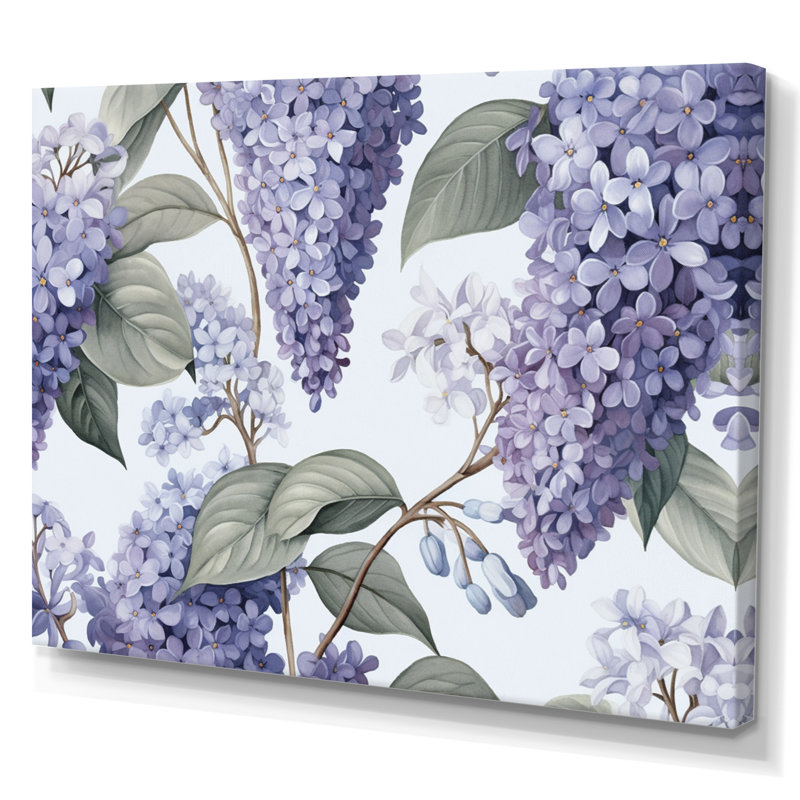 «Purple Ang Grey Lilac Fragrant Blooms II», reproduction d'art sur toile, H 24 po x l 32 po x P 1 po, Toile tendue