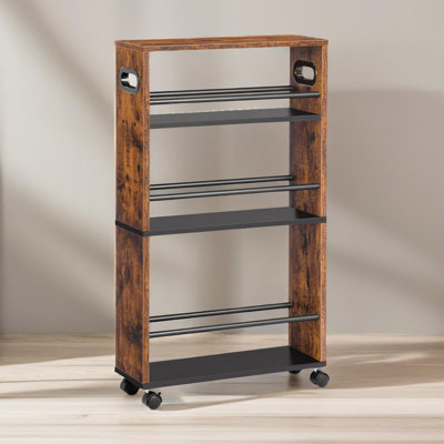 Gowanus 4-Tier Rolling Utility Cart with Handle
