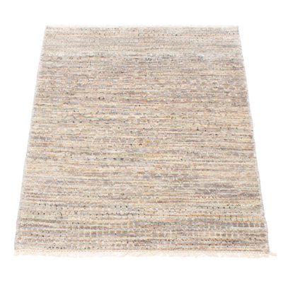 Tapis gris ombre en soie One Of A Kind 3 pi 0 po x 5 pi 0 po