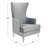 Bree 73.914Cm Wide Velvet Wingback Chair-1502923820