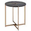 Table de bout ronde noire et champagne