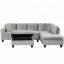Canapé modulaire moderne avec repose-pieds avec rangement 2 coussins et porte-gobelets pour le salon-2085137514