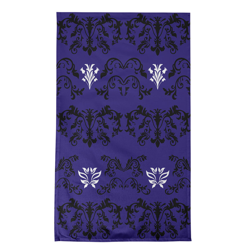 Torchon Baltimore Football, Noir / mauve / blanc