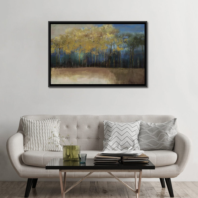 «Night Comes» par PI Studio - reproduction sur toile tendue, H 18 po x l 26 po x P 1,5 po, Toile avec cadre noir