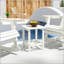 Table de bout Outsunny Adirondack, table de patio en PEHD résistant aux intempéries pour l'extérieur, pour le porche, la piscine et le balcon-362041321