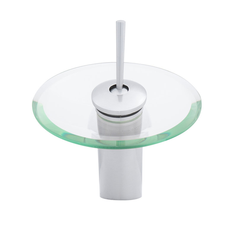 Robinet de salle de bains monotrou rafraîchissant, Nickel brossé