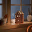 Gingerbread 6.7" Stoneware Tabletop Lantern