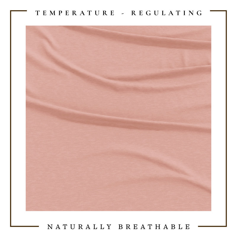 Ultra-Soft Cotton Heathered Melange Jersey Knit Sheet Set, Queen with 2 Pillowcases, Blush Pink