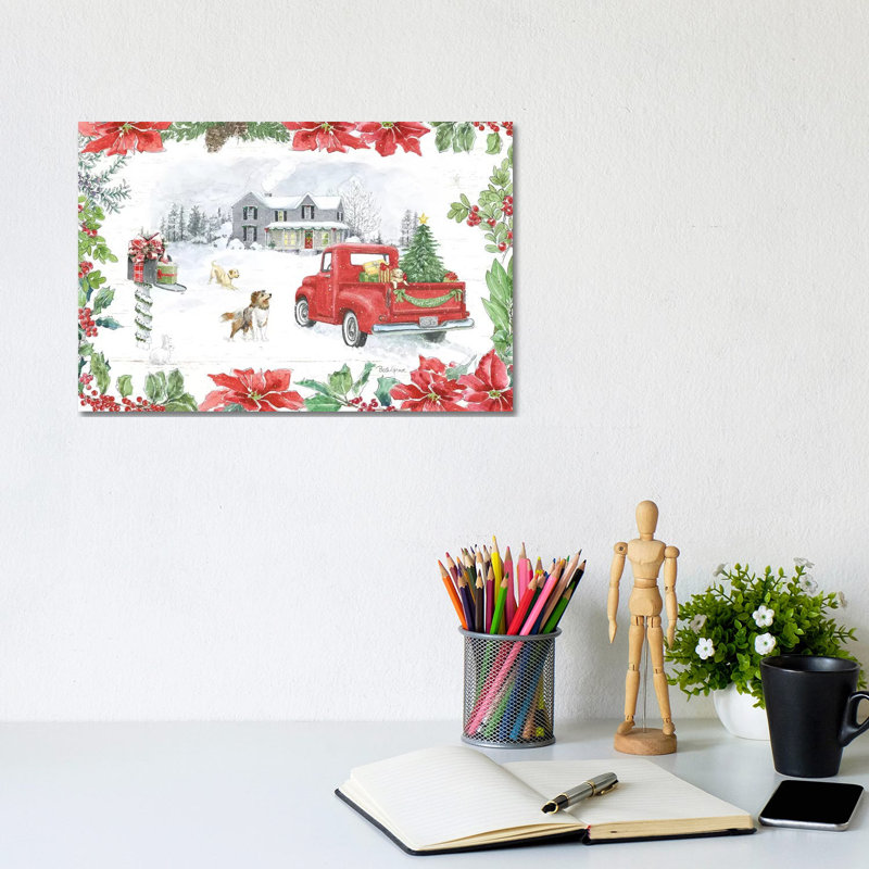 Farmhouse Holidays II by Beth Grove - Wrapped Canvas Print, 20.32 cm H x 30.48 cm W