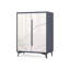 Rangement pour chaussures en aluminium gris et blanc