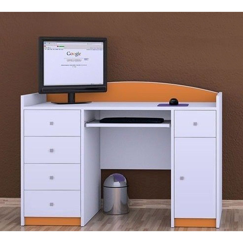 Honey 125cm Computer Desk, Orange