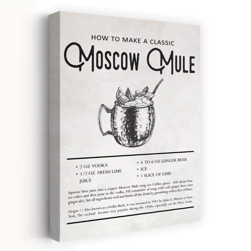 Moscow Mule, art contemporain rétro, H 60 po x l 40 po