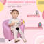 Charents Children's Armchairs Kids Chair Footstool 2-in-1 Girls Pink