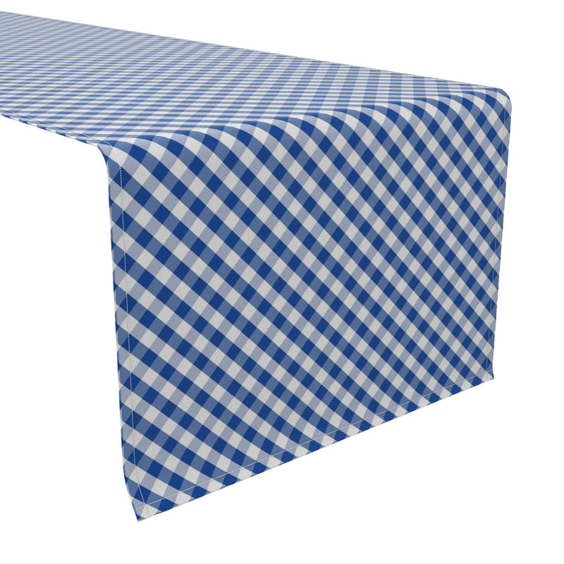 Rectangular Plaid Cotton Table Runner