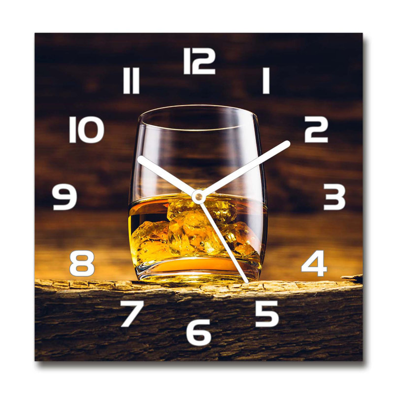 Ilakkiyen Glass Wall Clock, White/Yellow